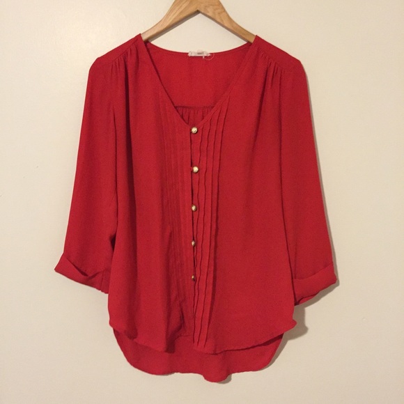 Red Everly Blouse