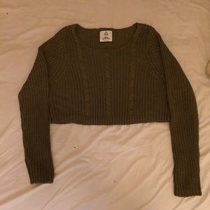 UNIF X UO Cropped Cable-Knit Sweater