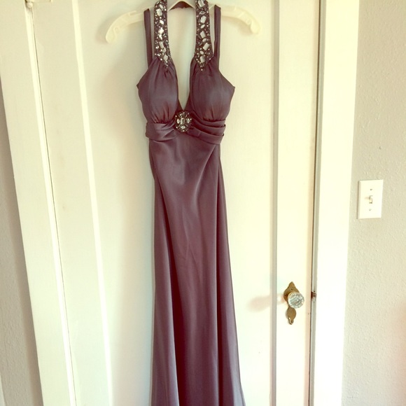 Niki long dress with train