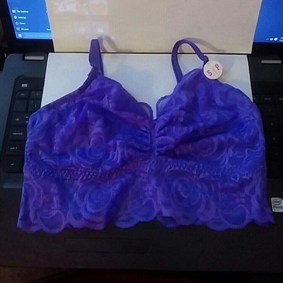 VICTORIA'S Small Secret Blue Lace Bralette NWT - Picture 3 of 3
