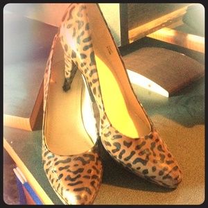 Animal print high heels