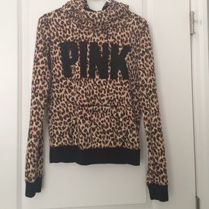 Victoria's Secret pink leopard hoodie