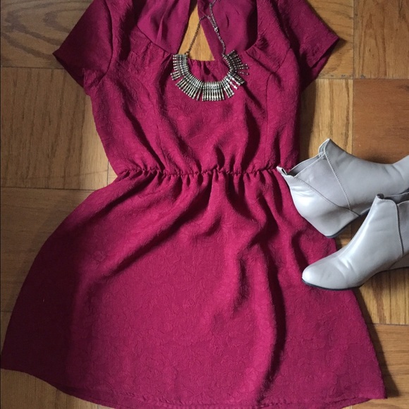 Fit and flare floral pattern dress