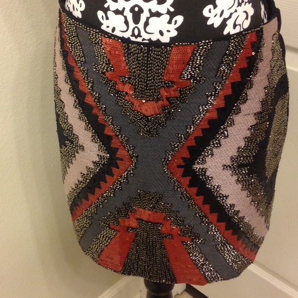 Beaded mini skirt