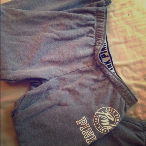 Pink cropped sweats