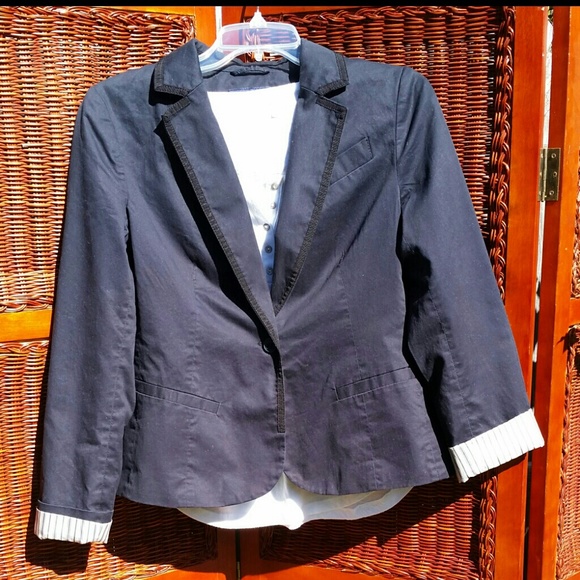 American Eagle Navy Boyfriend Blazer