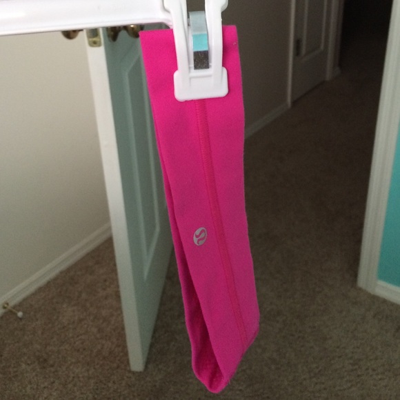 Bright pink Lululemmon headband