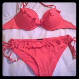 Red pushup bikini