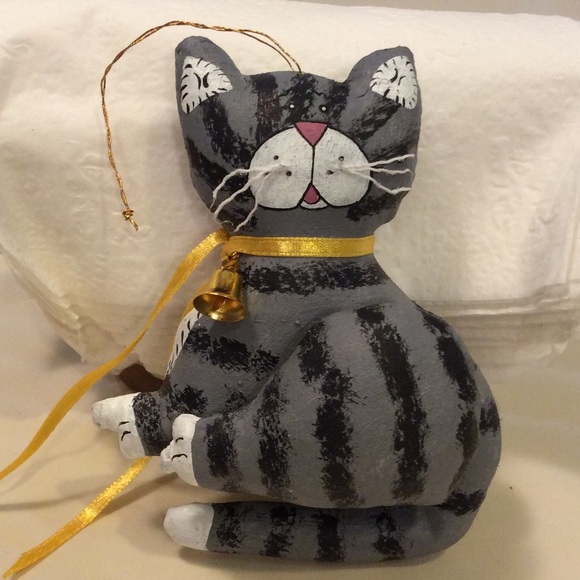 Grey kitty Kat Decor