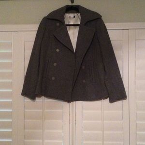 Gray Wool Peacoat