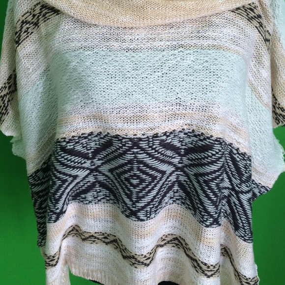 Cowl Neck Poncho - Picture 3 of 3