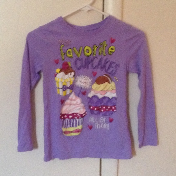 Kids Lavender 'Favorite Cupcakes' Long Sleeve Tee