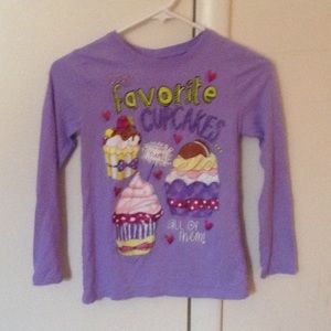 Kids Lavender 'Favorite Cupcakes' Long Sleeve Tee