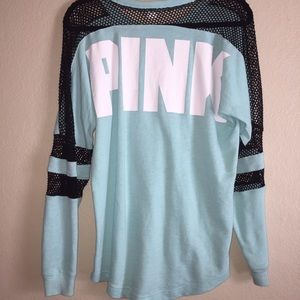 Blue Mesh Varsity Crew