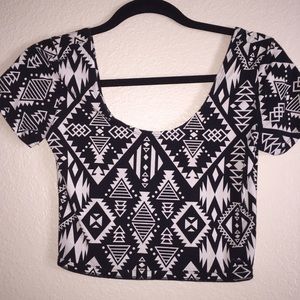 VS Pink tribal crop top