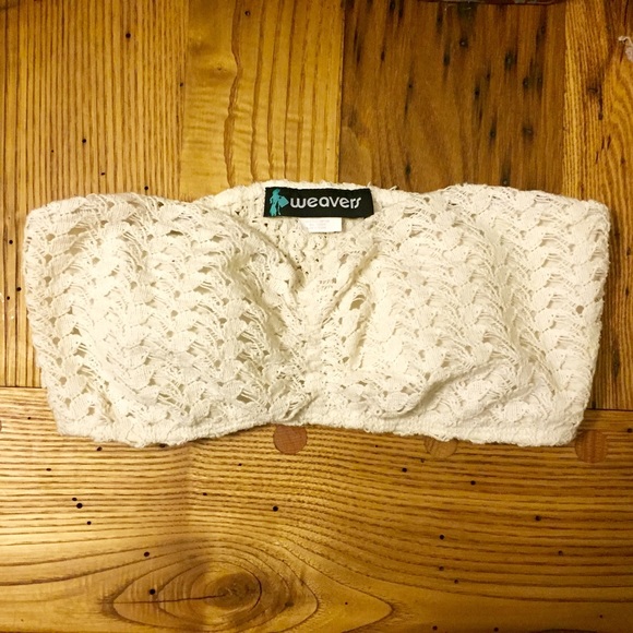 Cream Crochet Bandeau