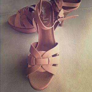 YSL Tribute Classic 4'' high heels Nude