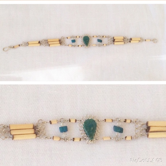 Handcrafted Peruvian  Bamboo Boho Bracelet - Picture 2 of 2