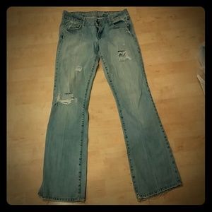 America eagle boyfriend destroyed jeans
