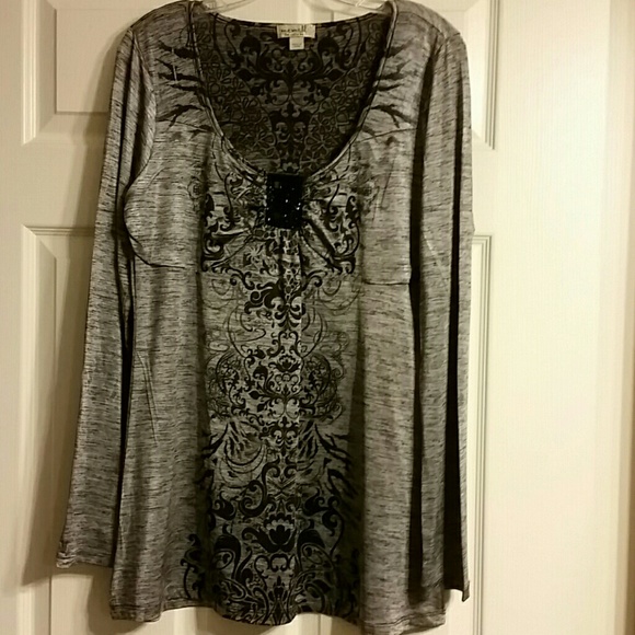 Gray and Black Tunic