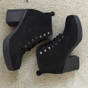 Lace up booties