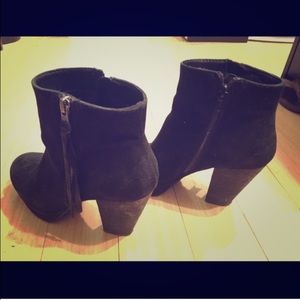 Black suede Steve Madden ankle boots