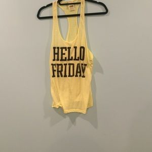neon yellow racerback tanktop