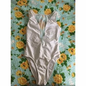 America Apparel White Swimsuit