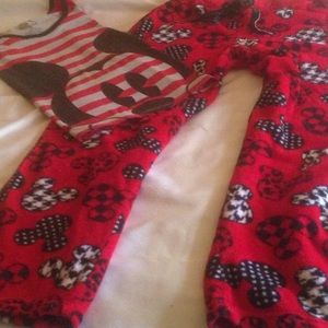Mickey Mouse fleece pajamas pants W/T-shirt