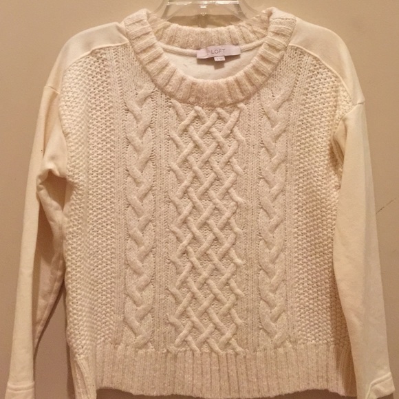 Beautiful Loft cream sweater.