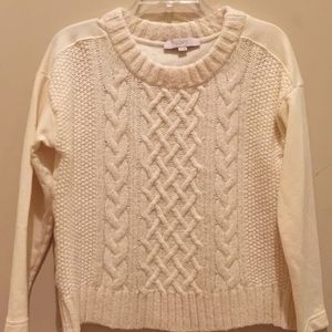 Beautiful Loft cream sweater.