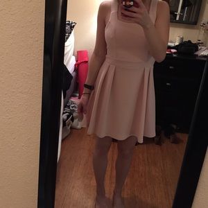 Light pink bow back dress