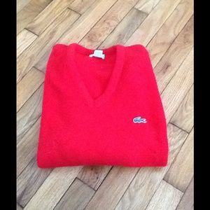Lacoste bright cherry red iZod vintage USA