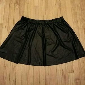 Leather looking skater skirt