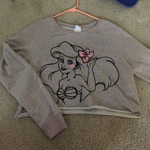 Little mermaid Ariel crop sweater