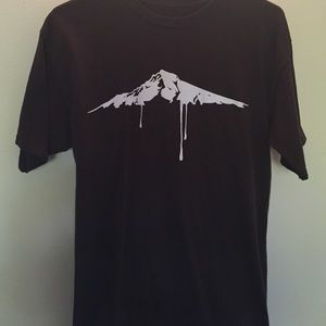 Unisex brown shirt of a melting Mt. Hood!!! 😛😛😛