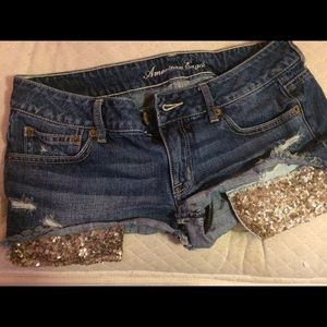 American eagle sparkly shorts