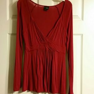 Red long sleeve top