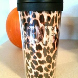SOLD!! VS PINK Leopard Coffee Travel Mug Tumblr