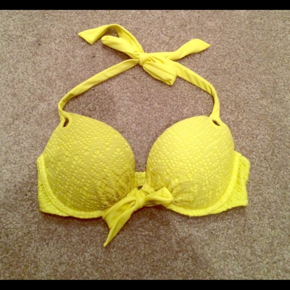 Victoria's Secret  bright yellow push up swim top - Picture 1 of 3
