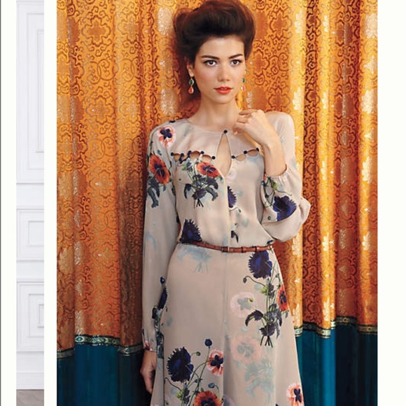 Anthropologie Ottoman Poppies dress size 8, nwot