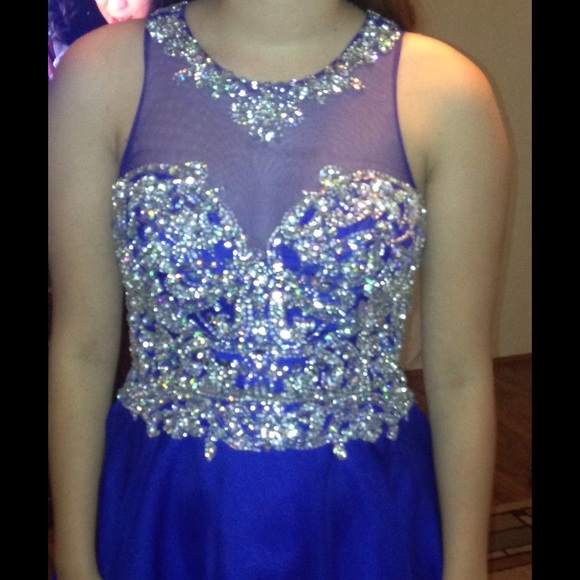 Royal Blue Blush Formal Dress