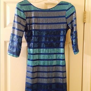 Blue Sequin Dress
