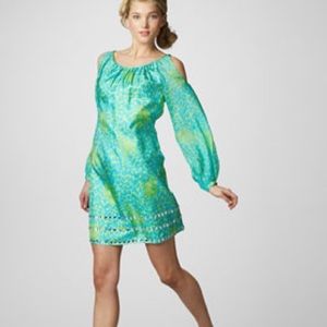 Lilly Pulitzer silk cold shoulder long sleeve 2