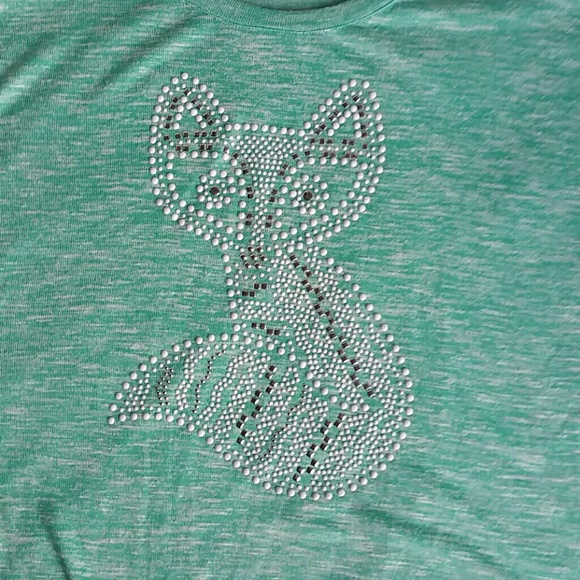 XHILARATION Sequins Front Tie Casual Top Size 2X EUC - Picture 2 of 4