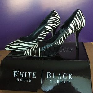 White House Black Market Zebra Heels