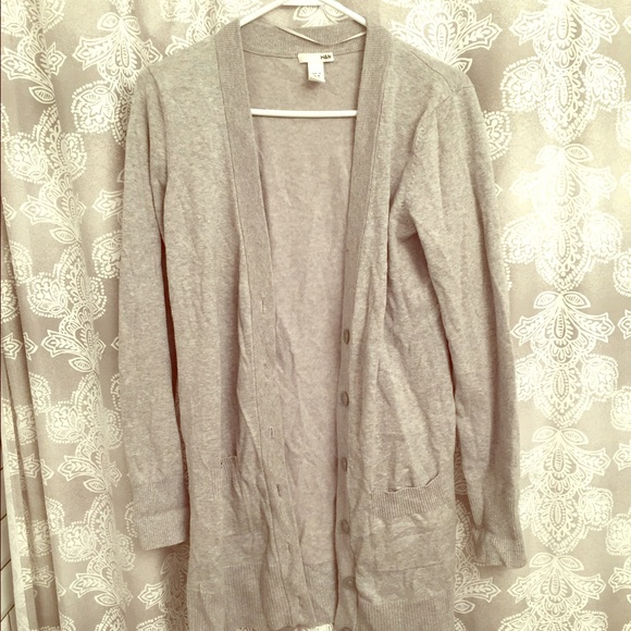 Grey long cardigan