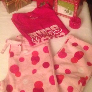 2piece X❤️X❤️ Fleece Pajamas set