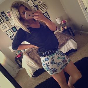 Floral Bodycon Skirt