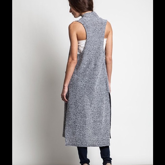 🍂Gorgeous Grey Melange Duster - Picture 3 of 4